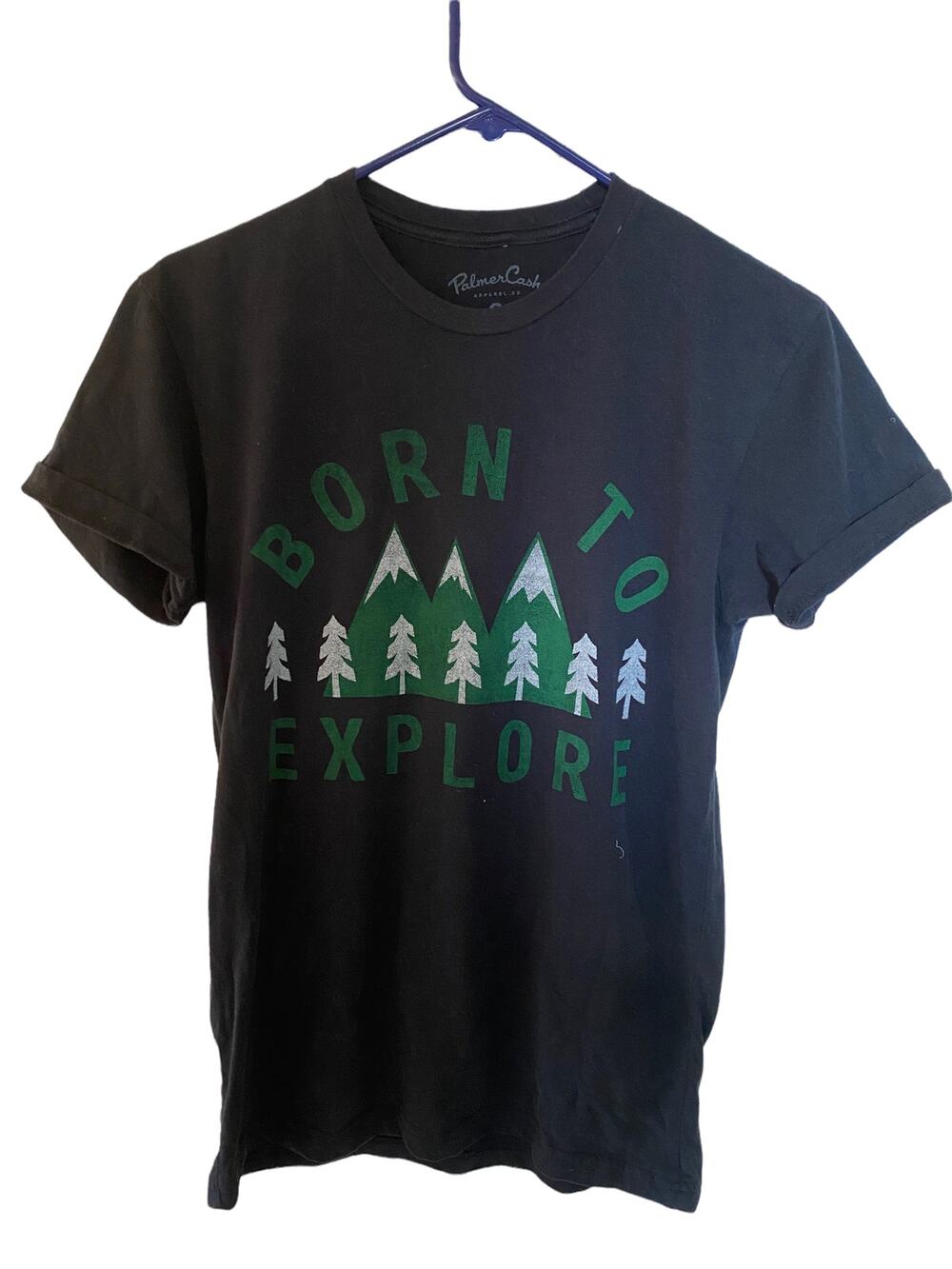 Palmer Cash " Born to Explore" cotton-blend small T-shirt